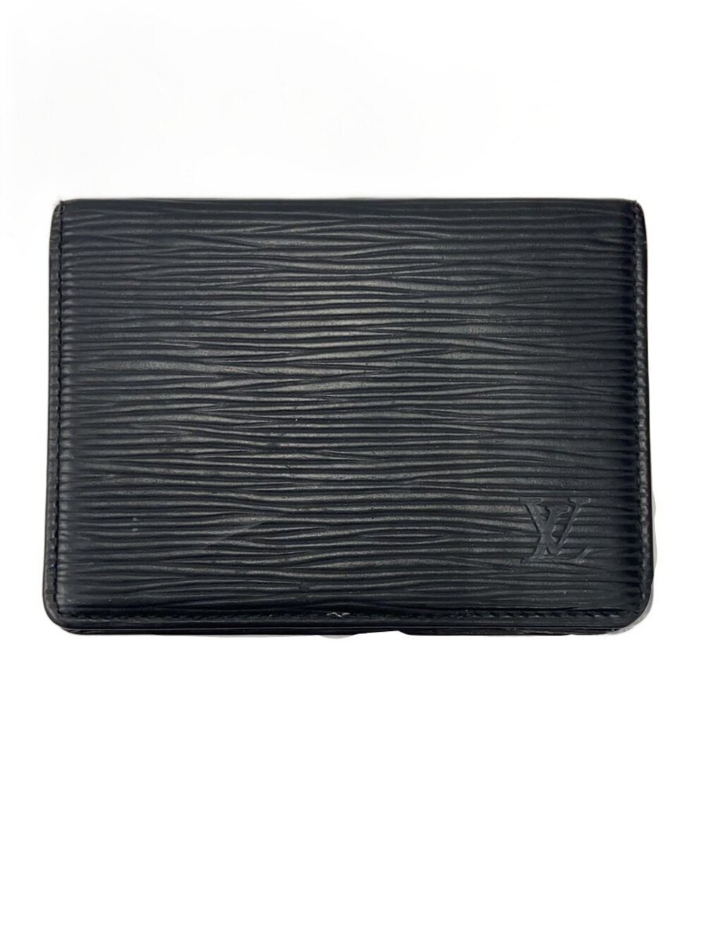 LOUIS VUITTON Porte Wallet Cartes Vertical Epi Black